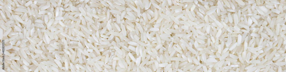 macro photo of white rice. background or texture