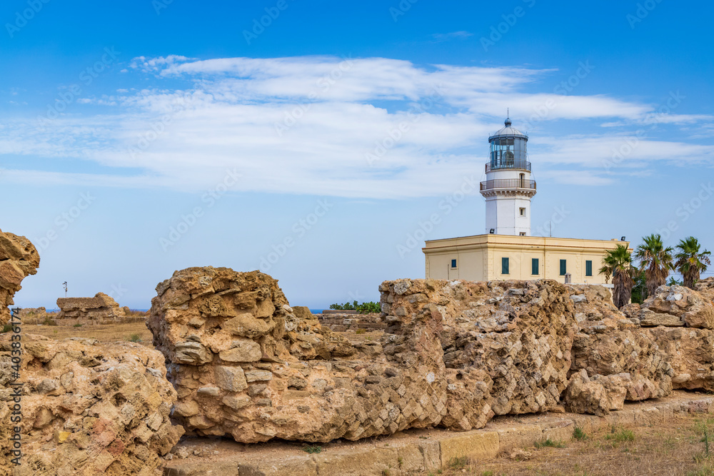 Lighthouse in Capo Colonna near Crotone, Calabria, Italy Lighthouse in Capo Colonna near Crotone, Calabria, Italy