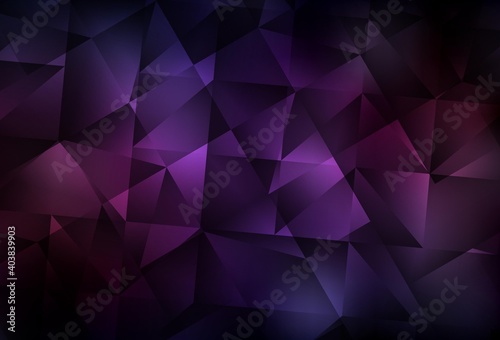 Dark Pink, Yellow vector abstract polygonal pattern.