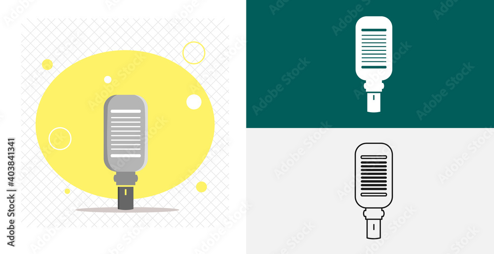 microphone isolated vector icon. music design element microphone isolated vector icon. music design element