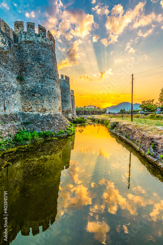 Mamure Castle sunset view in Anamur Town