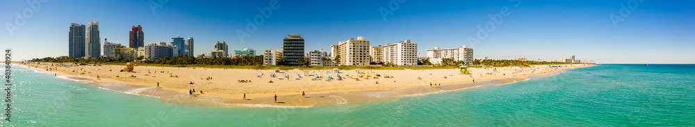 Beautiful aerial panorama Miami Beach January 2021 Beautiful aerial panorama Miami Beach January 2021