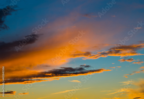 Sunset sky with beautiful clouds