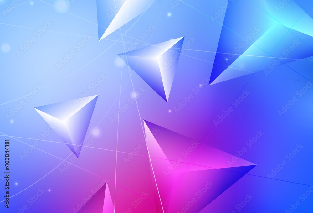 Light Pink, Blue vector triangle mosaic texture. Light Pink, Blue vector triangle mosaic texture.