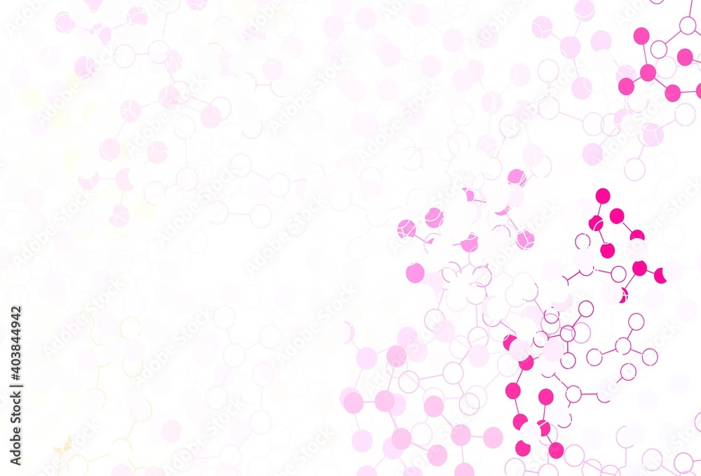 Light Pink, Yellow vector template with artificial intelligence structure.