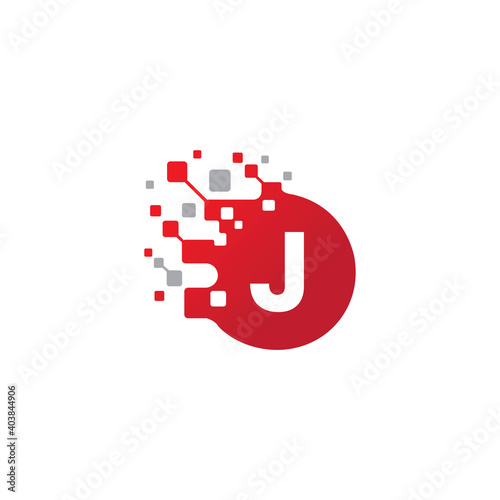 J letter logo design vector template