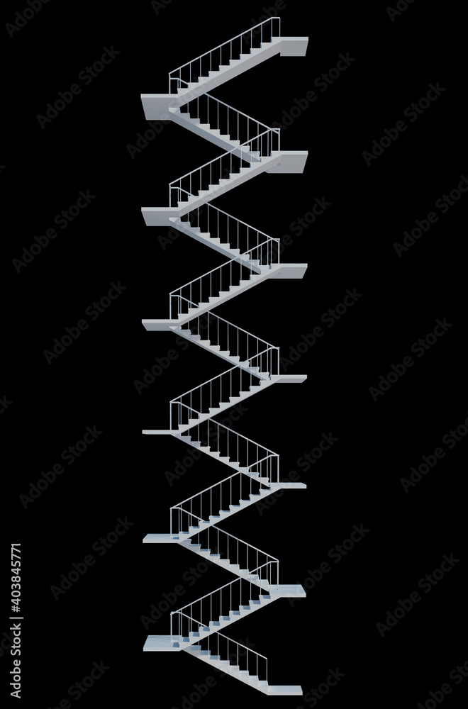 3d Render Building Structure On Isolated White 3d Render Building Structure On Isolated White