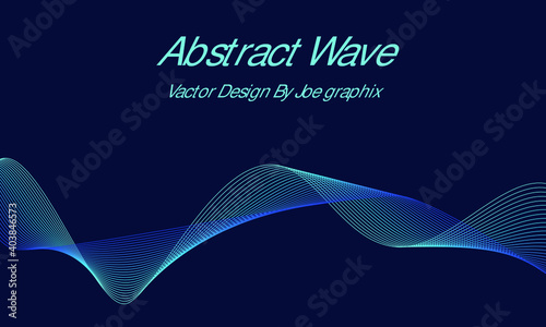 Abstract background with dynamic linear waves. Vector illustration in flat minimalistic style