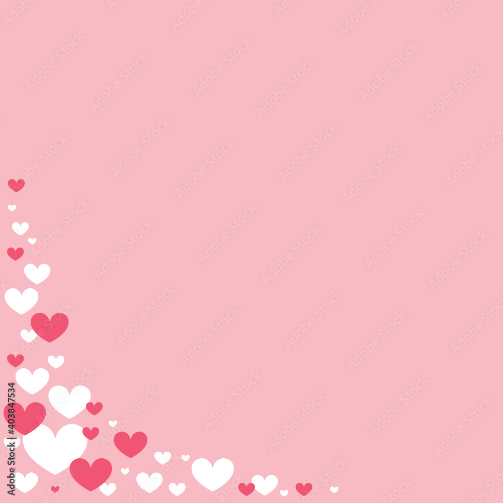 Heart Border, Valentine's Day, Love Border, Photo Frame, Red Heart Border Background, Valentine's Day Card Background, Heart Icon Vector Background