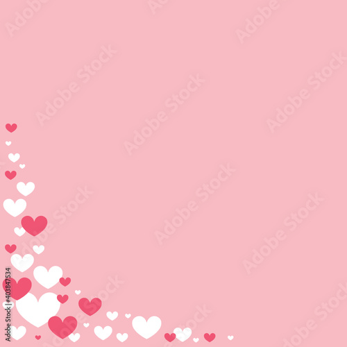 Heart Border, Valentine's Day, Love Border, Photo Frame, Red Heart Border Background, Valentine's Day Card Background, Heart Icon Vector Background © linebyline