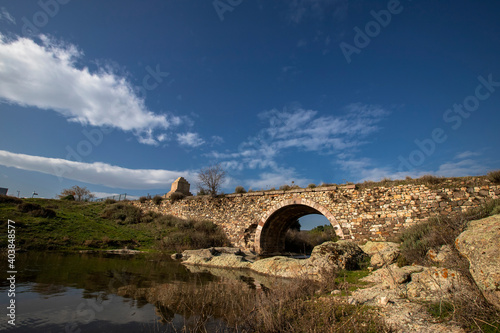 Historical pers stone bridge in the area of Turkey - Izmir -Eski Foça - Bağarası photo