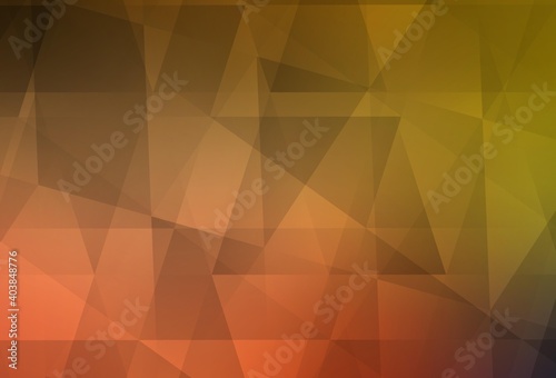 Light Red, Yellow vector triangle mosaic template.