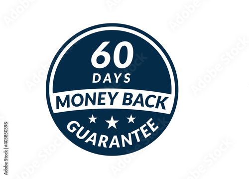 Foto 60 day money back guarantee label