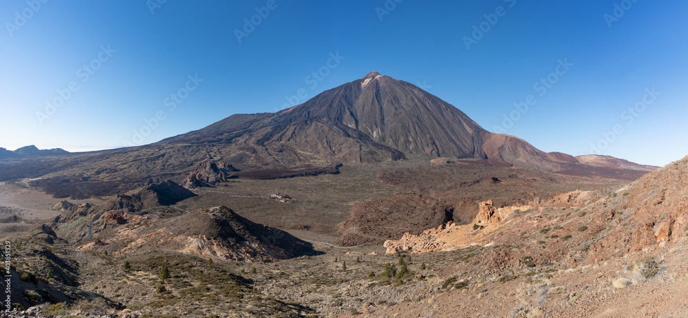 Nationalpark Teneriffa - Panoramablick von der Westflanke der Montana de Guajara über die Landschaft südlich vom Teide