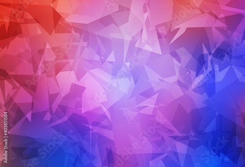 Light Blue, Red vector texture with abstract poly forms.