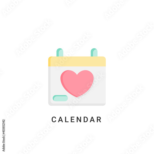 calendar icon vector illustration. calendar icon flat design.