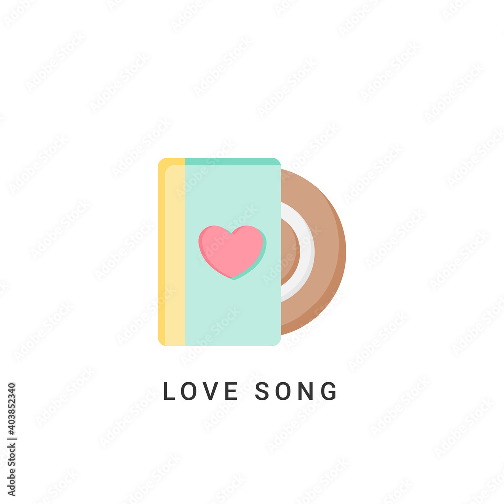 love song icon vector illustration. love song icon flat design. love song icon vector illustration. love song icon flat design.