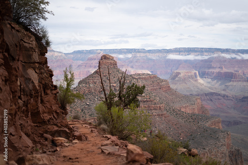 The Bright Angel Trail at the Grand Canyon Arizona