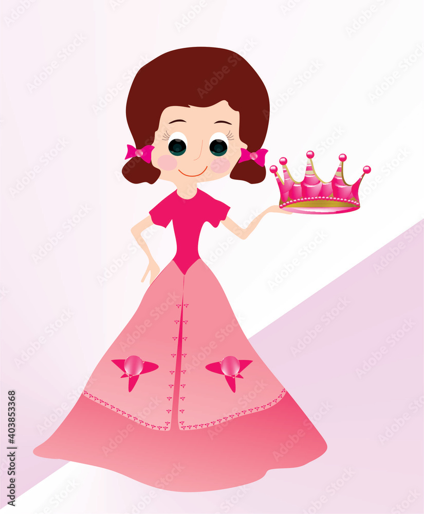 princesa mostrando su corona para niñas princesa mostrando su corona para niñas