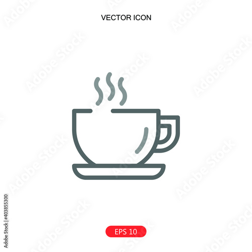coffee cup icon vector  line sign