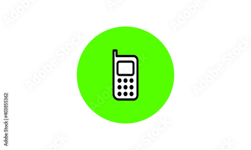 Phone icon vector flat design green modren style