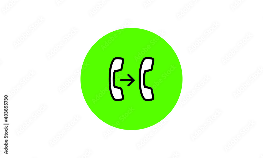 Phone icon vector flat design green modren style Phone icon vector flat design green modren style