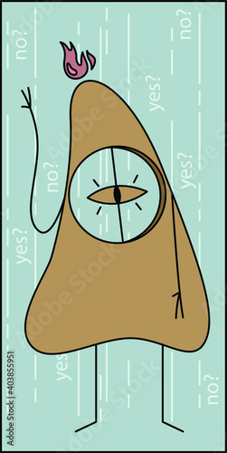vector illustration. Ouija Planchette| Ouija Spirit Board Game Printable Clipart Vector.sticker, character. Occult magic halloween mystic arrow symbol. divination, spirits,