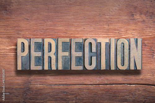 Schilderij op canvas perfection word wood