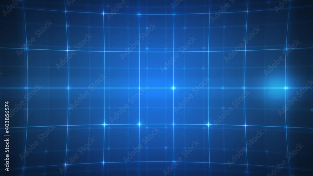 Abstract Computer Technology Background Loop/ 4k animation of an abstract digital technology background with grid and lines zooming in seamless looping