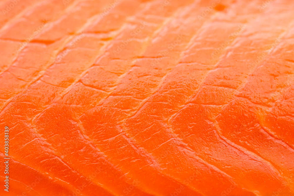 Salmon fillet background. A background of fresh smoked salmon