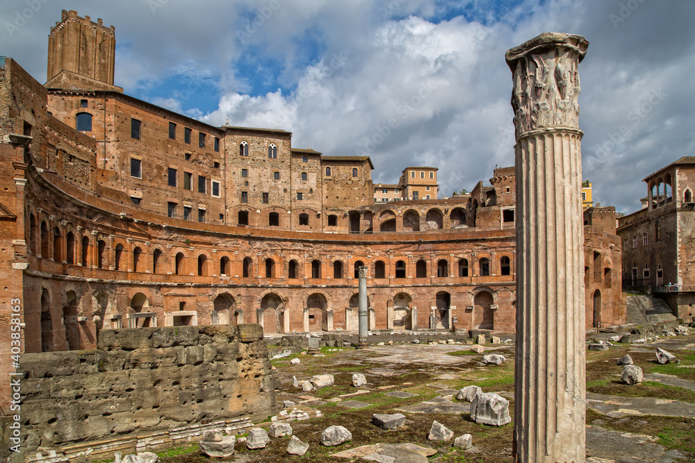 Trajan’s Forum is the most spectacular of the Imperial Forums in Rome