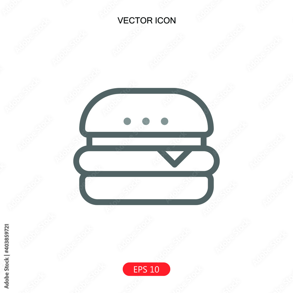 burger icon vector in trendy flat style isolated on white background. burger icon image, burger icon illustration. burger icon burger icon vector in trendy flat style isolated on white background. burger icon image, burger icon illustration. burger icon