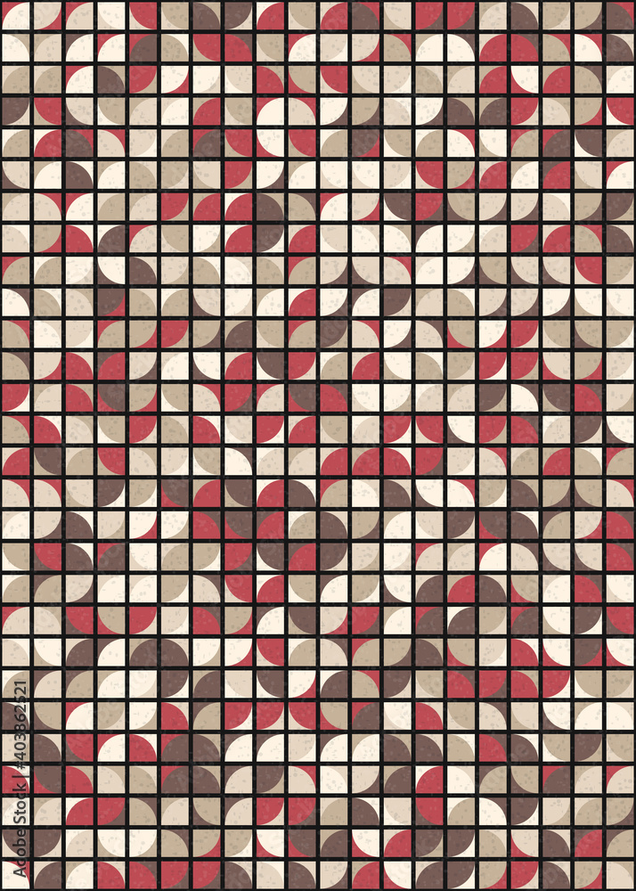 Fototapeta premium Abstract Geometric Pattern generative computational art illustration