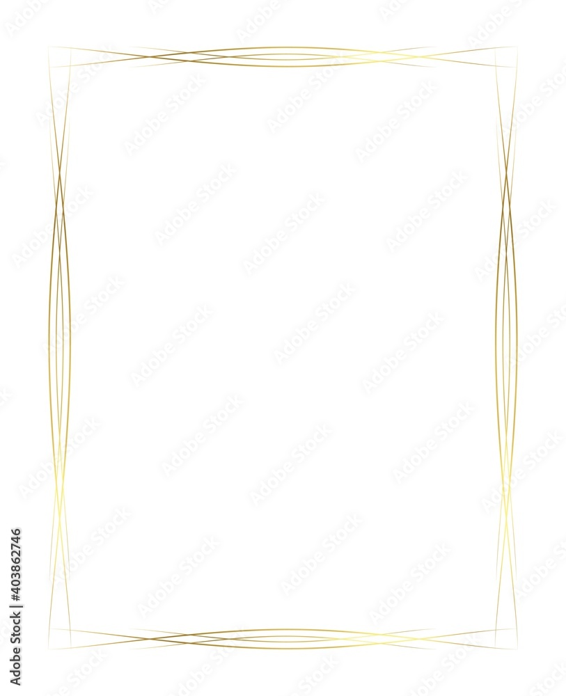 Obraz premium Vector, Gold Simple Border