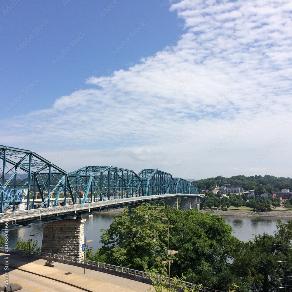 Naklejka premium Chattanooga Tennessee bridge