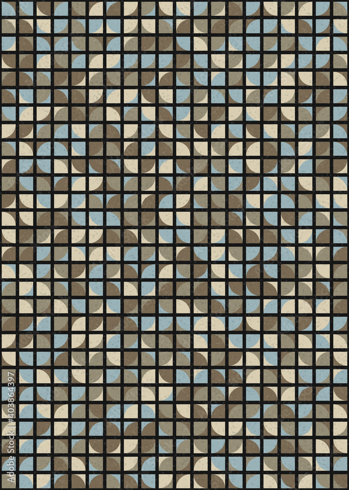 Fototapeta premium Abstract Geometric Pattern generative computational art illustration