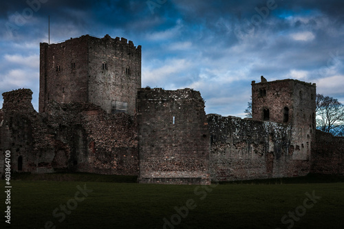 Portchester Castle, Hampshire. English heritage, Portchester Castle on a cloudy day. photo