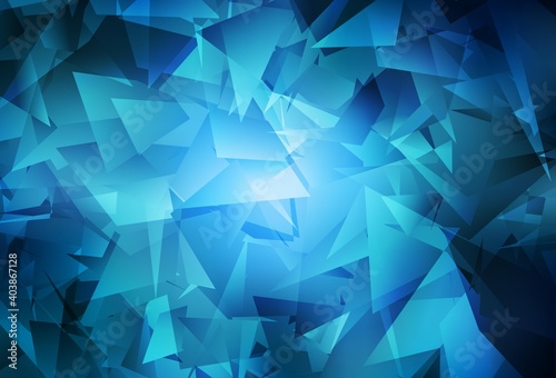 Light BLUE vector abstract polygonal pattern.