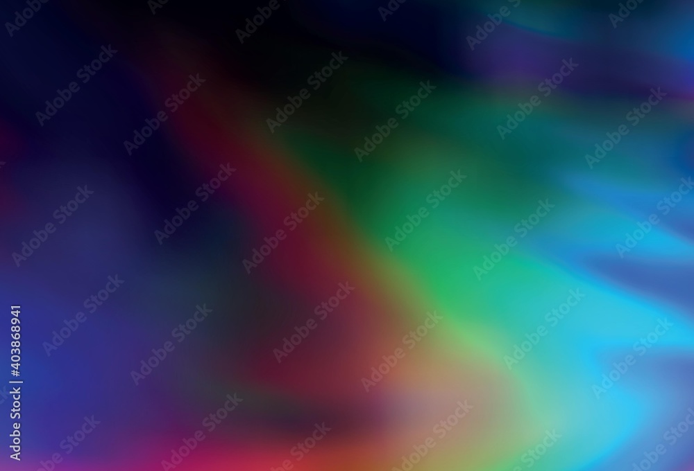 Dark Multicolor vector colorful blur background.