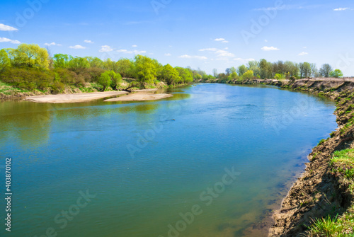 River and blue color