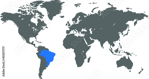 The map of Brazil is highlighted in blue on the world map