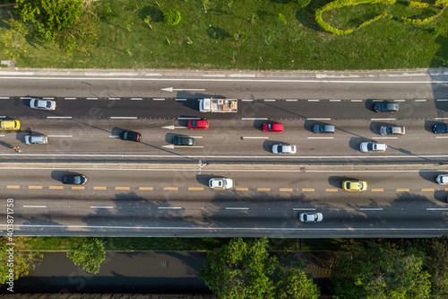 Heavy traffic in Rio de Janeiro, Brazil