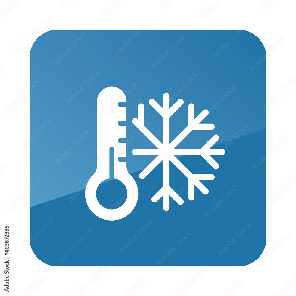 Thermometer and snowflake icon. Thermometer cold Thermometer and snowflake icon. Thermometer cold