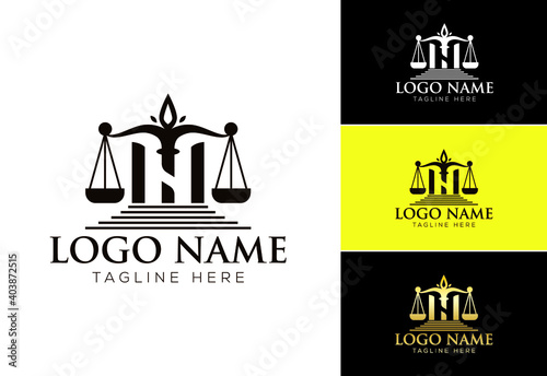 creative professional H  law firm logo