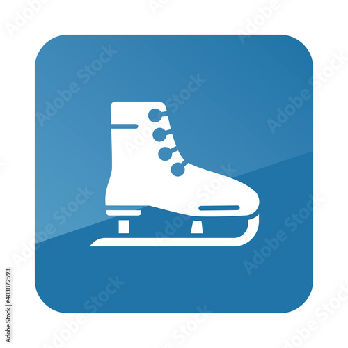 Skating shoes vector icon. Winter sign