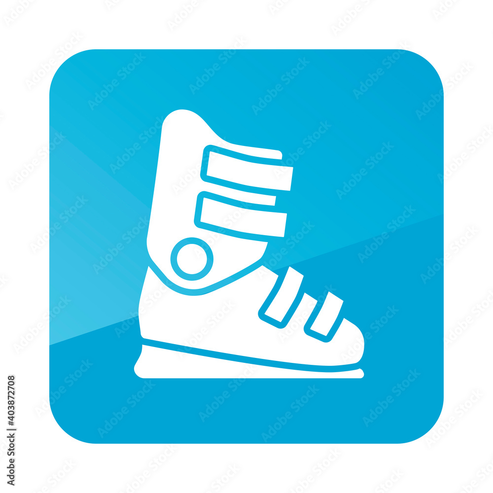 Ski boots vector icon. Winter sign Ski boots vector icon. Winter sign