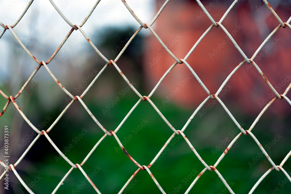 Fototapeta premium Rusty iron fence