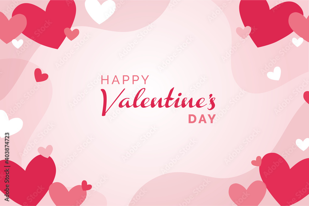 Valentines Day Card Background with Hearts
