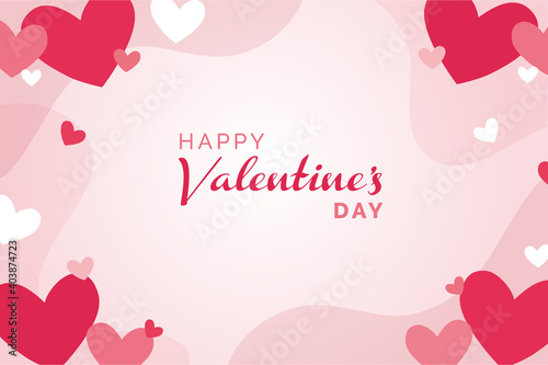 Valentines Day Card Background with Hearts