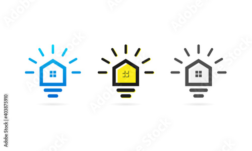 smart home logo, techno home logo